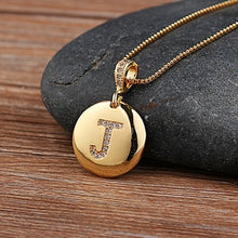 Load image into Gallery viewer, Top Quality Initial Letter Necklace Gold 26 Letters | Charm Necklaces Pendants