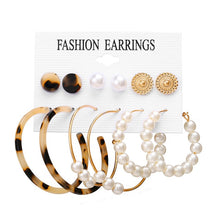 Load image into Gallery viewer, Simple Plain Gold Color Metal Pearl Hoop Earrings Fashion Big Circle Hoops Statement Earrings for Women Party Jewelry