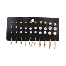 Load image into Gallery viewer, EN 12 Pairs Flower Women'S Earrings Set Pearl Crystal Stud Earrings Boho Geometric Tassel Earrings For Women 2020 Jewelry Gift
