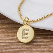 Load image into Gallery viewer, Hot Sale Wholesale Women Girls Gold Initial 26 Letters Necklace Long Charm Personal Necklace Pendants Copper CZ Jewelry
