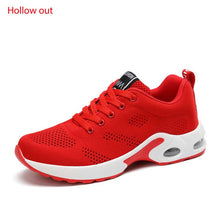 Indlæs billede til gallerivisning Women Lightweight Sneakers Air Cushion Ladies Trainers Basket Tenis Casual White Platform Flat Sneakers Breathable Mesh Comfort