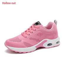 Indlæs billede til gallerivisning Women Lightweight Sneakers Air Cushion Ladies Trainers Basket Tenis Casual White Platform Flat Sneakers Breathable Mesh Comfort