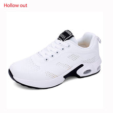 Indlæs billede til gallerivisning Women Lightweight Sneakers Air Cushion Ladies Trainers Basket Tenis Casual White Platform Flat Sneakers Breathable Mesh Comfort