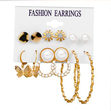 Load image into Gallery viewer, Simple Plain Gold Color Metal Pearl Hoop Earrings Fashion Big Circle Hoops Statement Earrings for Women Party Jewelry