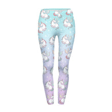 Indlæs billede til gallerivisning High Waist Casual Leggings Fashion Design Unicorn Stars Printing
