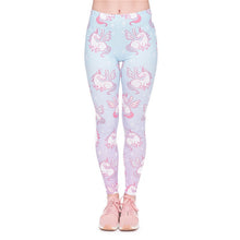 Ladda upp bild till gallerivisning, High Waist Casual Leggings Fashion Design Unicorn Stars Printing
