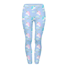 Ladda upp bild till gallerivisning, High Waist Casual Leggings Fashion Design Unicorn Stars Printing
