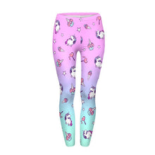 Lataa kuva Galleria-katseluun, High Waist Casual Leggings Fashion Design Unicorn Stars Printing
