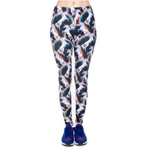 Indlæs billede til gallerivisning High Waist Casual Leggings Fashion Design Unicorn Stars Printing
