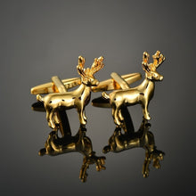 Indlæs billede til gallerivisning Quality Gold Color Cufflinks Letters/Alien/Square/Dragon/Maple leaves/Balance/Name Cuff Links for mens French bouton manchette
