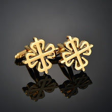 Carica l&#39;immagine nel visualizzatore di Gallery, Quality Gold Color Cufflinks Letters/Alien/Square/Dragon/Maple leaves/Balance/Name Cuff Links for mens French bouton manchette
