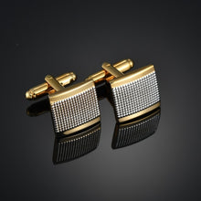 Indlæs billede til gallerivisning Quality Gold Color Cufflinks Letters/Alien/Square/Dragon/Maple leaves/Balance/Name Cuff Links for mens French bouton manchette
