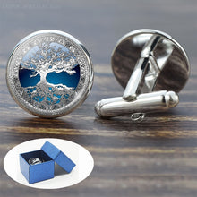 Cargar imagen en el visor de la galería, Tree of Life Cufflinks for Men Best Man Cufflinks Set Cufflinks Wedding Life Tree Suit Shirt Cuff Links Men Accessories
