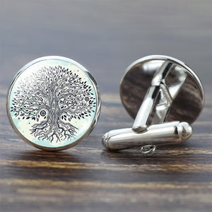 Tree of Life Cufflinks for Men Best Man Cufflinks Set Cufflinks Wedding Life Tree Suit Shirt Cuff Links Men Accessories