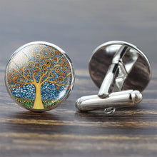 Load image into Gallery viewer, Tree of Life Cufflinks for Men Best Man Cufflinks Set Cufflinks Wedding Life Tree Suit Shirt Cuff Links Men Accessories
