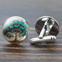 Carica l&#39;immagine nel visualizzatore di Gallery, Tree of Life Cufflinks for Men Best Man Cufflinks Set Cufflinks Wedding Life Tree Suit Shirt Cuff Links Men Accessories
