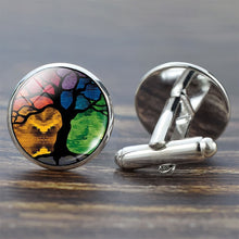 Indlæs billede til gallerivisning Tree of Life Cufflinks for Men Best Man Cufflinks Set Cufflinks Wedding Life Tree Suit Shirt Cuff Links Men Accessories
