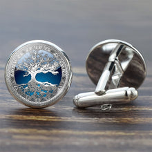 Load image into Gallery viewer, Tree of Life Cufflinks for Men Best Man Cufflinks Set Cufflinks Wedding Life Tree Suit Shirt Cuff Links Men Accessories
