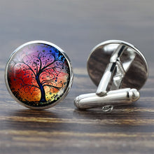 Cargar imagen en el visor de la galería, Tree of Life Cufflinks for Men Best Man Cufflinks Set Cufflinks Wedding Life Tree Suit Shirt Cuff Links Men Accessories
