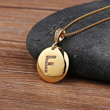 Cargar imagen en el visor de la galería, Top Quality Initial Letter Necklace Gold 26 Letters | Charm Necklaces Pendants
