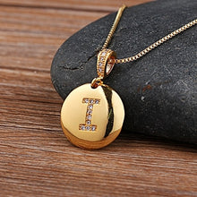 Cargar imagen en el visor de la galería, Top Quality Initial Letter Necklace Gold 26 Letters | Charm Necklaces Pendants
