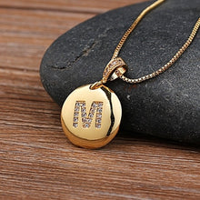 Cargar imagen en el visor de la galería, Top Quality Initial Letter Necklace Gold 26 Letters | Charm Necklaces Pendants
