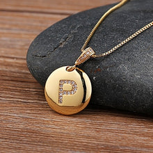 Cargar imagen en el visor de la galería, Top Quality Initial Letter Necklace Gold 26 Letters | Charm Necklaces Pendants
