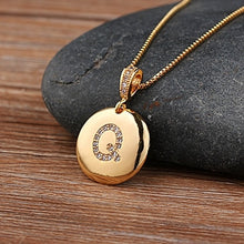 Cargar imagen en el visor de la galería, Top Quality Initial Letter Necklace Gold 26 Letters | Charm Necklaces Pendants
