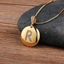 Cargar imagen en el visor de la galería, Top Quality Initial Letter Necklace Gold 26 Letters | Charm Necklaces Pendants
