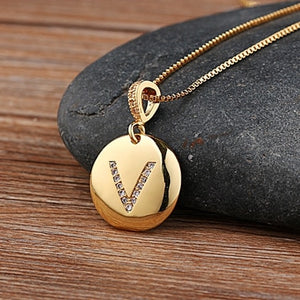 Top Quality Initial Letter Necklace Gold 26 Letters | Charm Necklaces Pendants