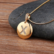 Cargar imagen en el visor de la galería, Top Quality Initial Letter Necklace Gold 26 Letters | Charm Necklaces Pendants
