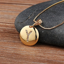 Cargar imagen en el visor de la galería, Top Quality Initial Letter Necklace Gold 26 Letters | Charm Necklaces Pendants
