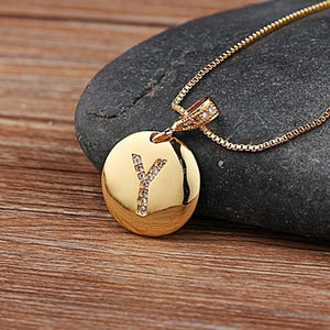 Top Quality Initial Letter Necklace Gold 26 Letters | Charm Necklaces Pendants