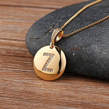 Cargar imagen en el visor de la galería, Top Quality Initial Letter Necklace Gold 26 Letters | Charm Necklaces Pendants
