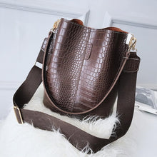 Ladda upp bild till gallerivisning, Ansloth Crocodile Crossbody Bag For Women Shoulder Bag Brand Designer Women Bags Luxury PU Leather Bag Bucket Bag Handbag HPS405
