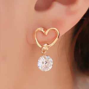 Hot Crystal Flower Stud Earrings for Women Fashion Jewelry Gold Silver Rhinestones Earrings Gift for Party and Best Friend