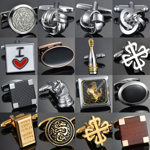 New Arrive Shirt Cufflinks Festival Christmas Cuff Links For Wedding Party FashionWooden/Knot/Dragon Men Sleeve Shirt Cufflinks