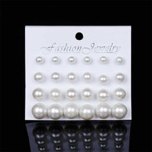 Carica l&#39;immagine nel visualizzatore di Gallery, EN 12 Pairs Flower Women&#39;S Earrings Set Pearl Crystal Stud Earrings Boho Geometric Tassel Earrings For Women 2020 Jewelry Gift
