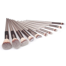 Load image into Gallery viewer, Wooden Champagne Makeup Brushes Set
