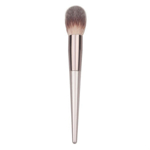 Wooden Champagne Makeup Brushes Set