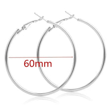 Carica l&#39;immagine nel visualizzatore di Gallery, 40mm 60mm 70mm 80mm Exaggerate Big Smooth Circle Hoop Earrings Brincos Simple Party Round Loop Earrings for Women Jewelry
