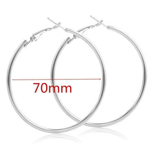 Ladda upp bild till gallerivisning, 40mm 60mm 70mm 80mm Exaggerate Big Smooth Circle Hoop Earrings Brincos Simple Party Round Loop Earrings for Women Jewelry
