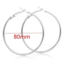 Ladda upp bild till gallerivisning, 40mm 60mm 70mm 80mm Exaggerate Big Smooth Circle Hoop Earrings Brincos Simple Party Round Loop Earrings for Women Jewelry
