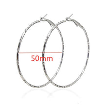 Ladda upp bild till gallerivisning, 40mm 60mm 70mm 80mm Exaggerate Big Smooth Circle Hoop Earrings Brincos Simple Party Round Loop Earrings for Women Jewelry
