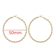 Lataa kuva Galleria-katseluun, 40mm 60mm 70mm 80mm Exaggerate Big Smooth Circle Hoop Earrings Brincos Simple Party Round Loop Earrings for Women Jewelry
