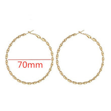 Load image into Gallery viewer, 40mm 60mm 70mm 80mm Exaggerate Big Smooth Circle Hoop Earrings Brincos Simple Party Round Loop Earrings for Women Jewelry
