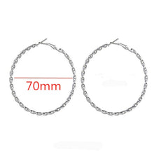 Lataa kuva Galleria-katseluun, 40mm 60mm 70mm 80mm Exaggerate Big Smooth Circle Hoop Earrings Brincos Simple Party Round Loop Earrings for Women Jewelry
