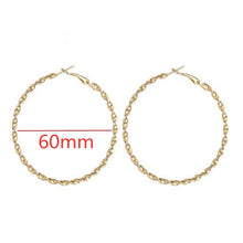 Carica l&#39;immagine nel visualizzatore di Gallery, 40mm 60mm 70mm 80mm Exaggerate Big Smooth Circle Hoop Earrings Brincos Simple Party Round Loop Earrings for Women Jewelry
