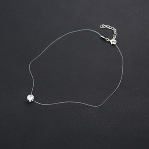 Hot Sale Teardrop Torques 2020 Transparent Fishing Line Born year Necklace Jewelry Torques Clavicle Invisible Woman Necklace