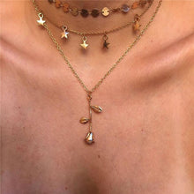 Load image into Gallery viewer, Boho Multi-element Crystal Necklaces For Women Fashion Gold Necklace Vintage Multiple Layers Pendant Necklace Jewelry Gift
